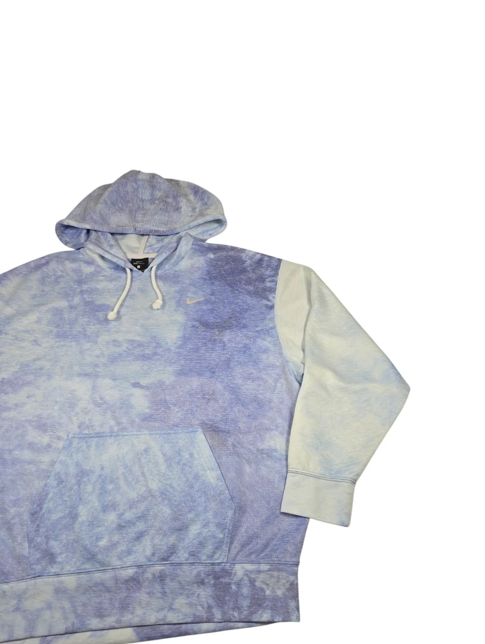Nike Women's Blue/Purple Tie Dye Pockets Pullover Sweatshirt Hoodie, Size Small‎